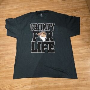 Disney Snow White Dark Green Graphic Tee-shirt " Grumpy for Life" Size 2 XL